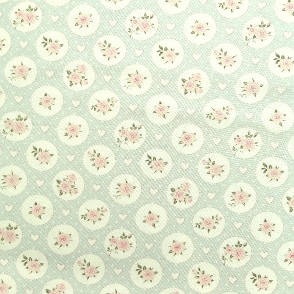 100% Floral Craft Cotton GREEN